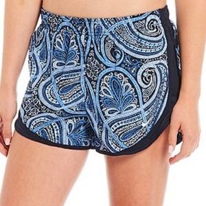 NWT NIKE Tempo Blue/White Dri-Fit Paisley Running Athletic Shorts Women's S